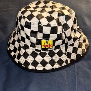 Checkered Bucket Hat with Logo
